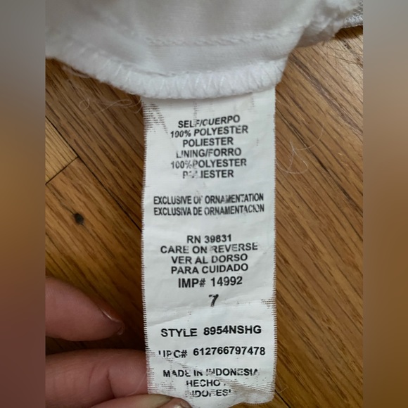 Sequin Hearts Girls White Formal Dress-Size 7 - Picture 4 of 5